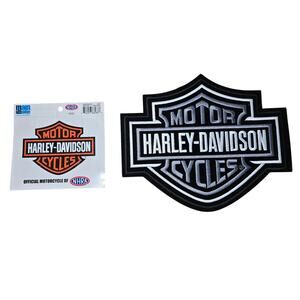 Lot of 2 Harley Davidson Items:  One Large New 9x8 Patch, One New 5x4 Decal